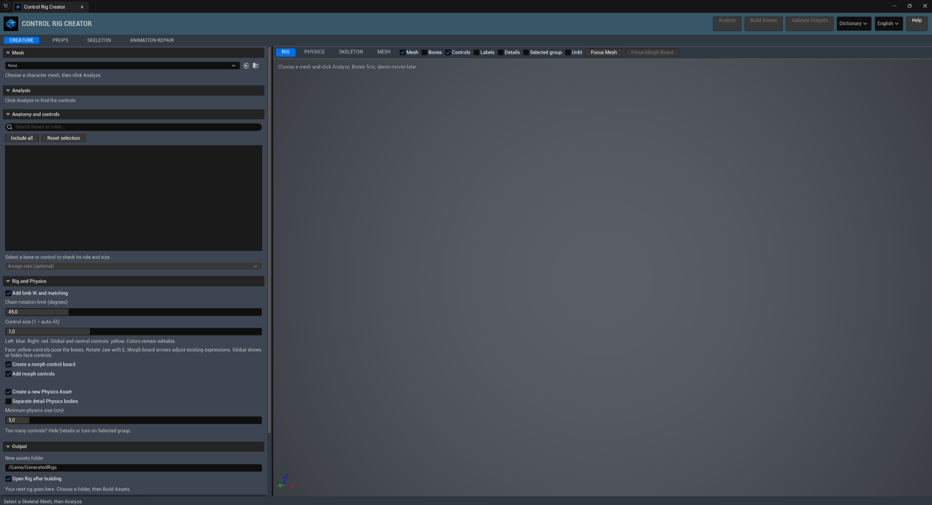 Plugin screenshot: creature